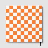 Classic visual salmon checkerboard  gastenboek (Achterkant)
