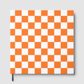Classic visual salmon checkerboard gastenboek (Voorkant)