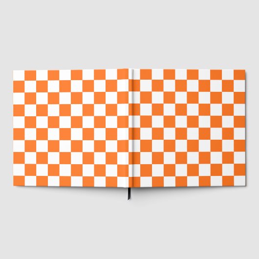 Classic visual salmon checkerboard gastenboek (Volledig)