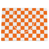 Classic visual salmon checkerboard  groot cadeauzakje (Voorkant)