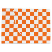 Classic visual salmon checkerboard  groot cadeauzakje (Achterkant)