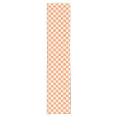 Classic visual salmon checkerboard  korte tafelloper (Voorkant)