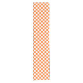 Classic visual salmon checkerboard  korte tafelloper (Voorkant)
