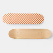 Classic visual salmon checkerboard  persoonlijk skateboard (Horizontaal)