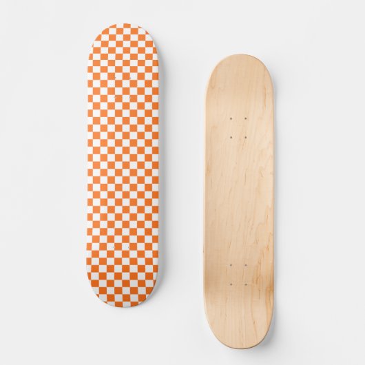 Classic visual salmon checkerboard  persoonlijk skateboard (Voorkant)