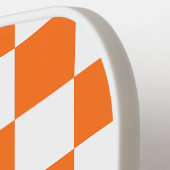 Classic visual salmon checkerboard  pickleball paddle (Links Detail)