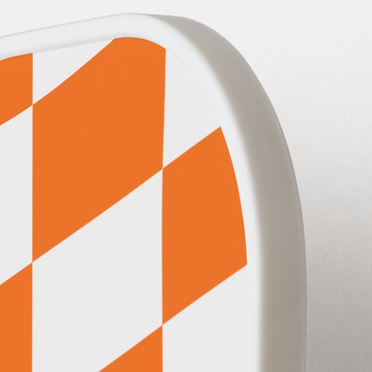 Classic visual salmon checkerboard  pickleball paddle (Links Detail)