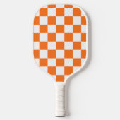 Classic visual salmon checkerboard  pickleball paddle (Voorkant)