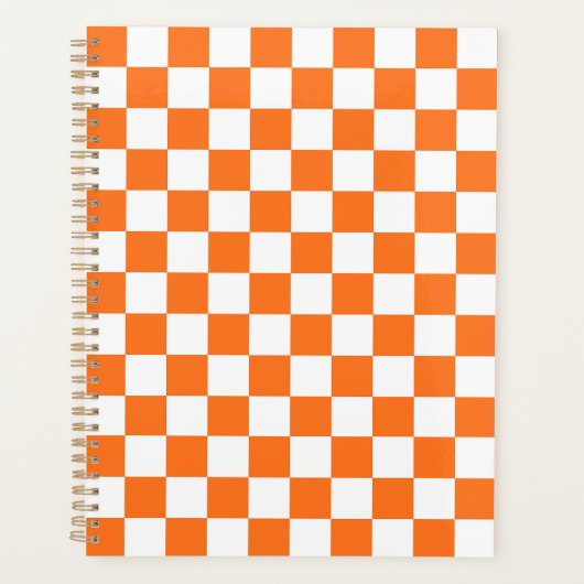 Classic visual salmon checkerboard  planner (Voorkant)