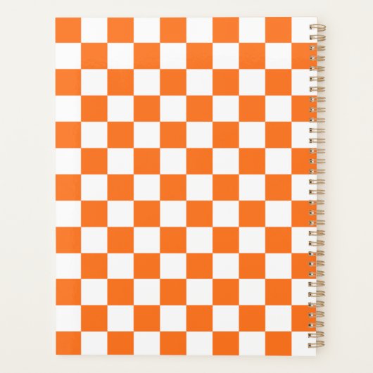 Classic visual salmon checkerboard  planner (Achterkant)