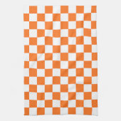 Classic visual salmon checkerboard  theedoek (Verticaal)