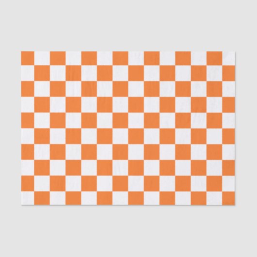Classic visual salmon checkerboard  tissuepapier (Voorkant)