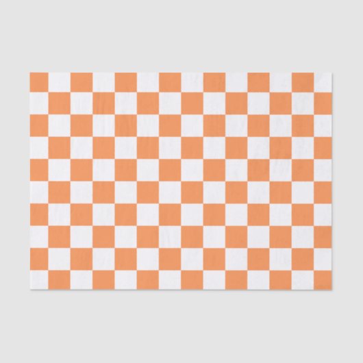 Classic visual salmon checkerboard  tissuepapier (Voorkant)