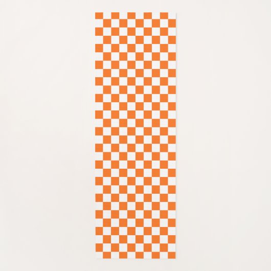 Classic visual salmon checkerboard yogamat (Voorkant)