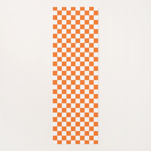 Classic visual salmon checkerboard yogamat (Achterkant)
