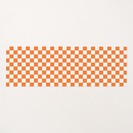 Classic visual salmon checkerboard  yogamat (Voorkant (horizontaal))