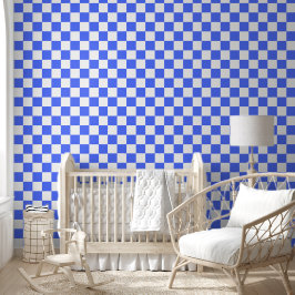 Classic visual sapphire checkerboard  behang