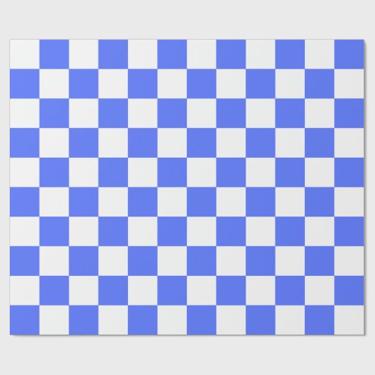 Classic visual sapphire checkerboard  cadeaupapier (Vlak)