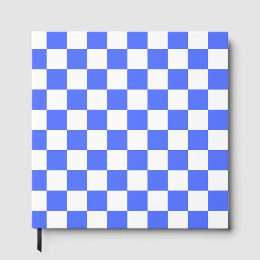 Classic visual sapphire checkerboard  gastenboek (Voorkant)
