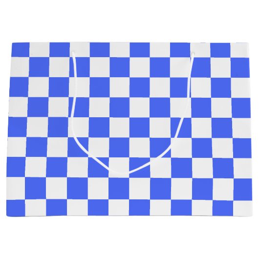 Classic visual sapphire checkerboard  groot cadeauzakje (Voorkant)
