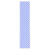 Classic visual sapphire checkerboard  korte tafelloper (Voorkant)