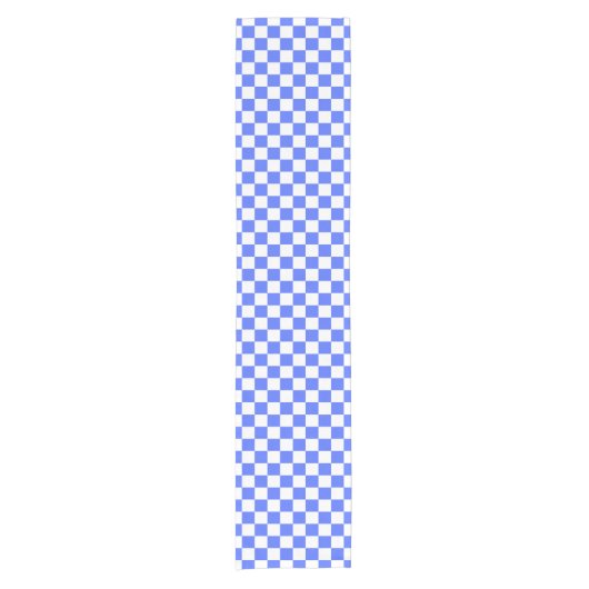 Classic visual sapphire checkerboard  korte tafelloper (Voorkant)