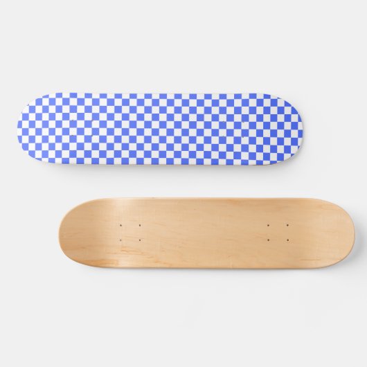 Classic visual sapphire checkerboard  persoonlijk skateboard (Horizontaal)