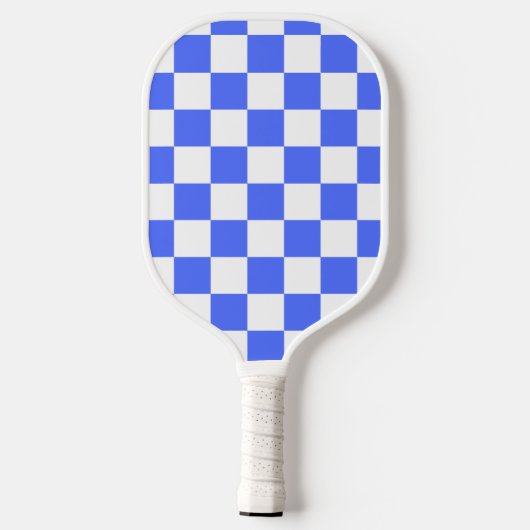 Classic visual sapphire checkerboard  pickleball paddle (Achterkant)