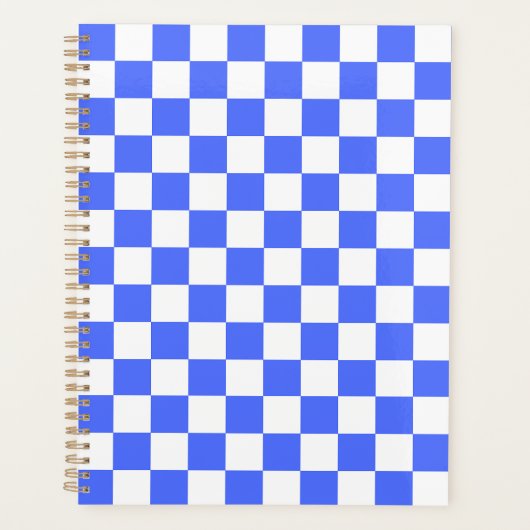 Classic visual sapphire checkerboard  planner (Voorkant)