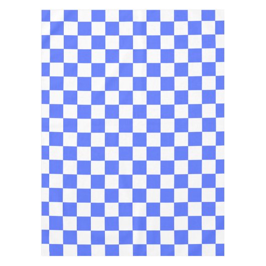 Classic visual sapphire checkerboard  tafelkleed (Voorkant)