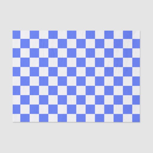 Classic visual sapphire checkerboard  tissuepapier (Voorkant)