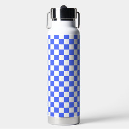 Classic visual sapphire checkerboard  waterfles