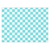 Classic visual turquoise blue checkerboard  tafelkleed (Voorkant (Horizontaal))