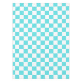 Classic visual turquoise blue checkerboard  tafelkleed (Voorkant)