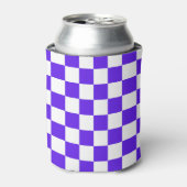 Classic visual violet checkerboard blikjeskoeler (Blikje Voorkant)