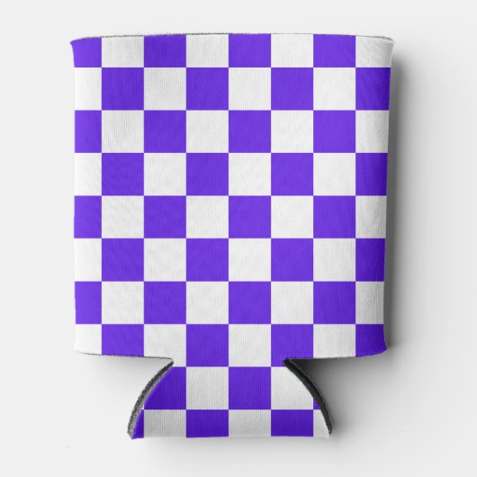 Classic visual violet checkerboard  blikjeskoeler (Voorkant)