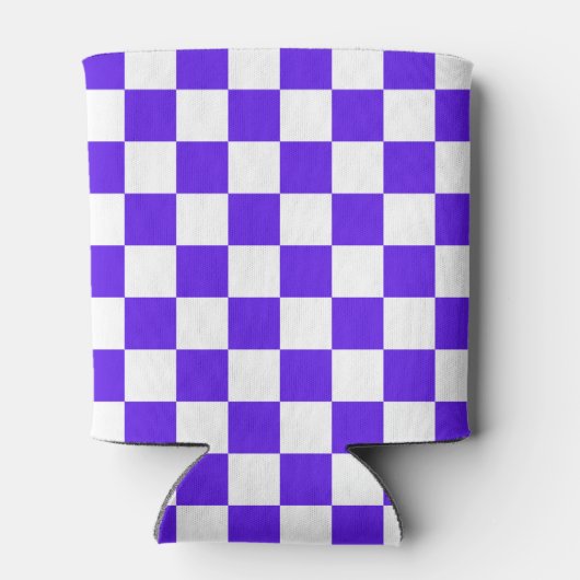 Classic visual violet checkerboard blikjeskoeler (Achterkant)