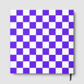 Classic visual violet checkerboard gastenboek (Achterkant)
