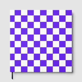 Classic visual violet checkerboard  gastenboek