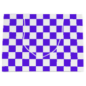 Classic visual violet checkerboard groot cadeauzakje (Voorkant)