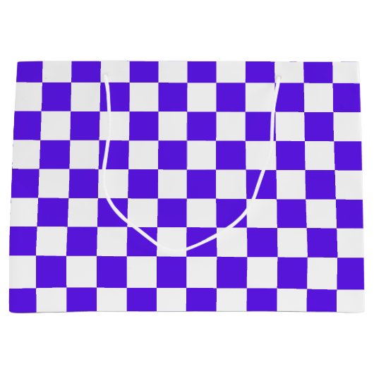 Classic visual violet checkerboard  groot cadeauzakje (Voorkant)