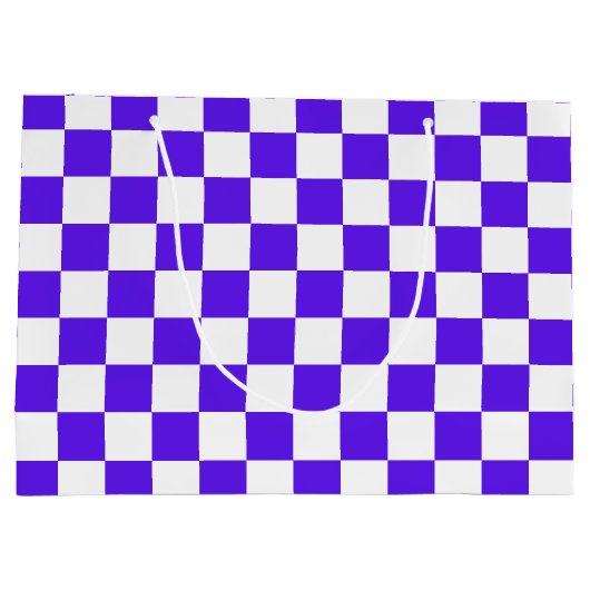 Classic visual violet checkerboard groot cadeauzakje (Achterkant)