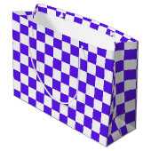 Classic visual violet checkerboard groot cadeauzakje (Achterkant Gekanteld)