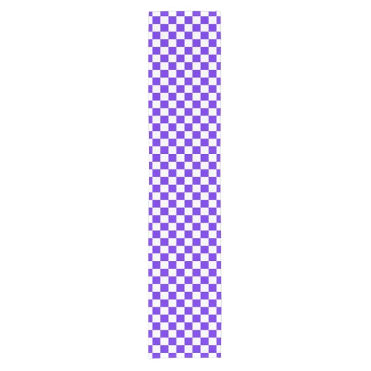 Classic visual violet checkerboard  korte tafelloper (Voorkant)