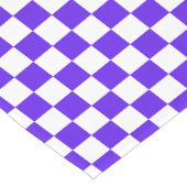 Classic visual violet checkerboard korte tafelloper (Hoek)