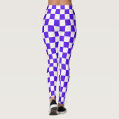 Classic visual violet checkerboard leggings (Achterkant)