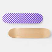 Classic visual violet checkerboard persoonlijk skateboard (Horizontaal)