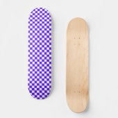 Classic visual violet checkerboard persoonlijk skateboard (Voorkant)