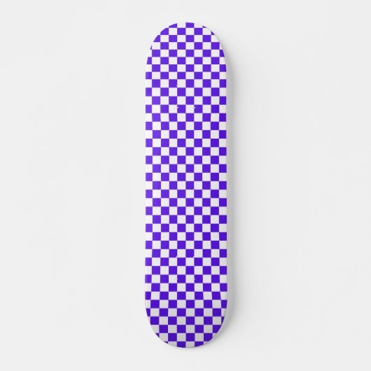 Classic visual violet checkerboard persoonlijk skateboard (Voorkant)