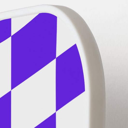Classic visual violet checkerboard  pickleball paddle (Links Detail)